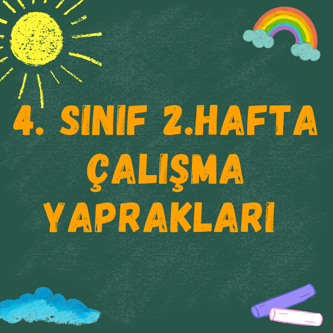 4.Sınıf 2. Hafta Çalışma Yaprakları – İlkokul Evim | İlkokul Ders ...