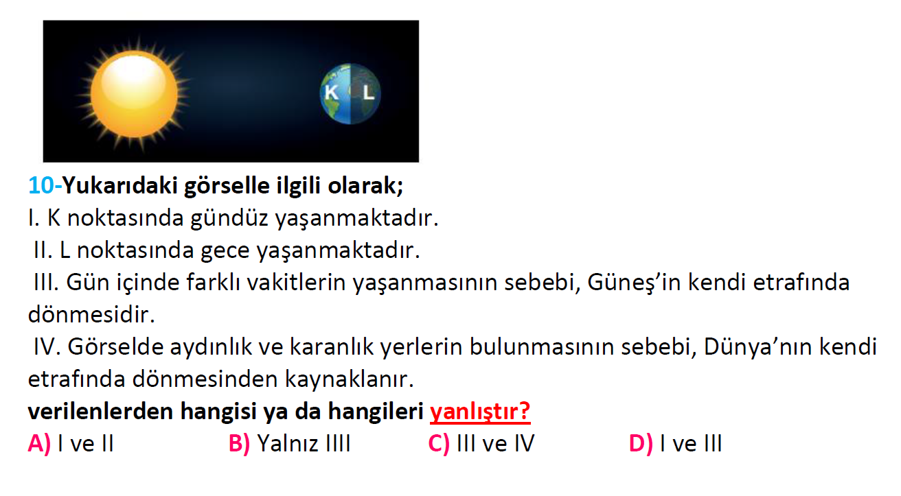 4. Sınıf Türkiye Geneli Kazanım Değerlendirme Sınavı-3