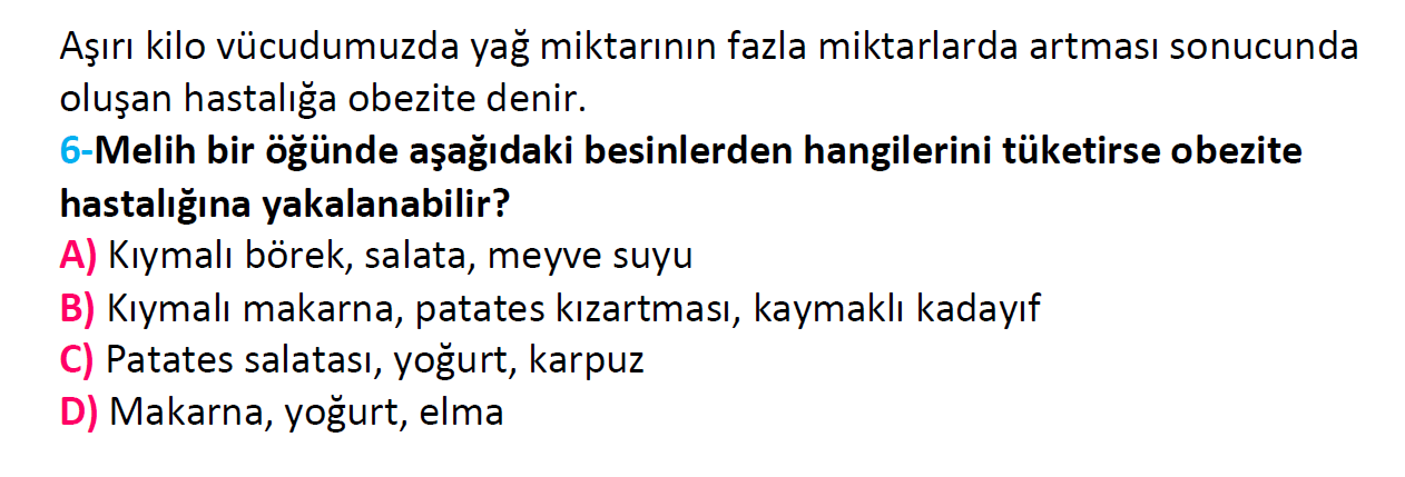 4. Sınıf Türkiye Geneli Kazanım Değerlendirme Sınavı-3