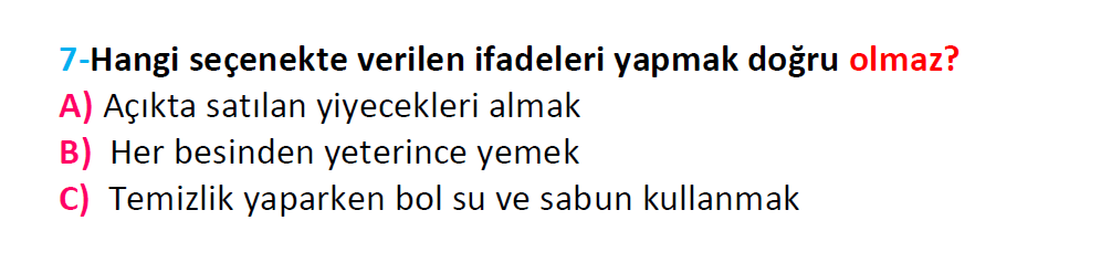 2. Sınıf Türkiye Geneli Kazanım Değerlendirme Sınavı-3