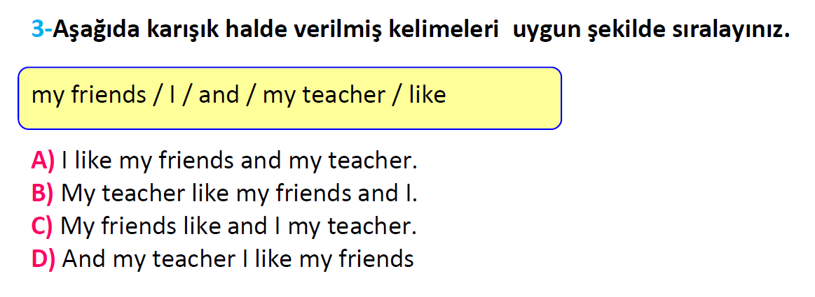 4. Sınıf Türkiye Geneli Kazanım Değerlendirme Sınavı-3