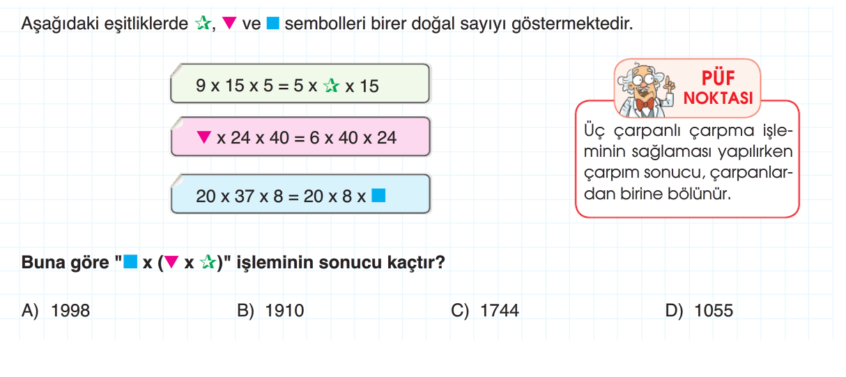 4. Sınıf Ultra Serisi Yeni Nesil Sorular