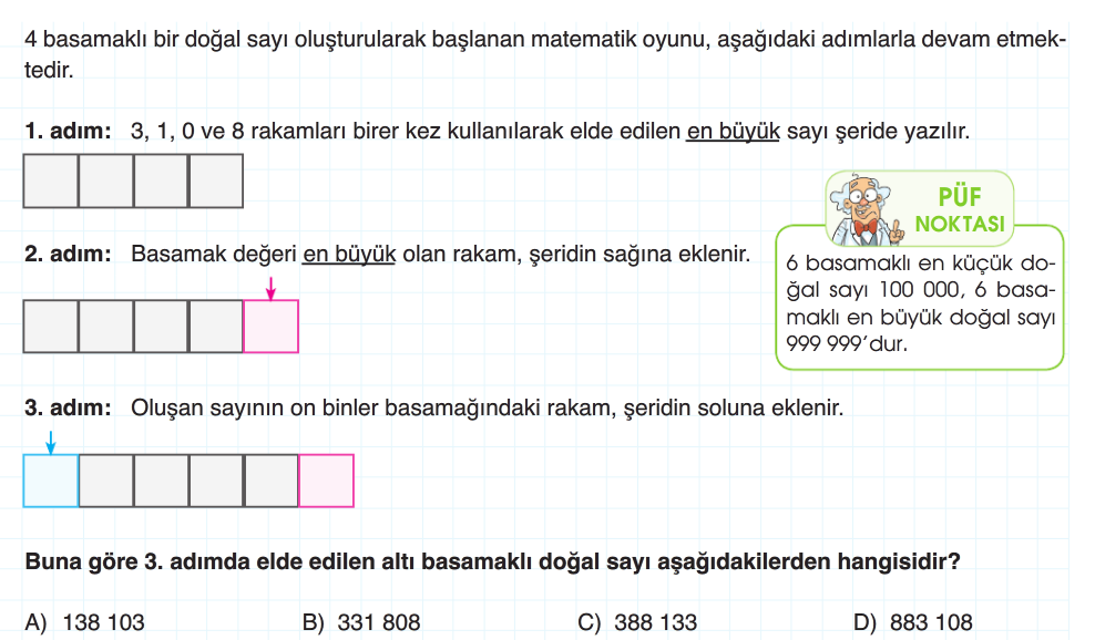 4. Sınıf Ultra Serisi Yeni Nesil Sorular