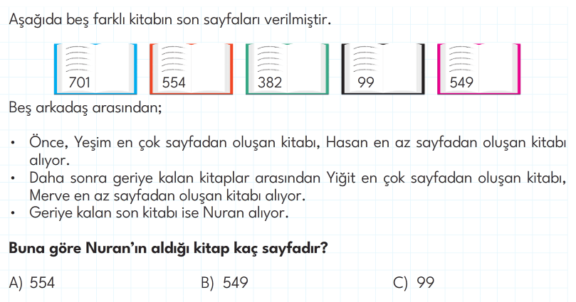 3. Sınıf Ultra Serisi Yeni Nesil Sorular