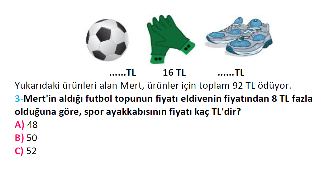 2. Sınıf Türkiye Geneli Kazanım Değerlendirme Sınavı-3