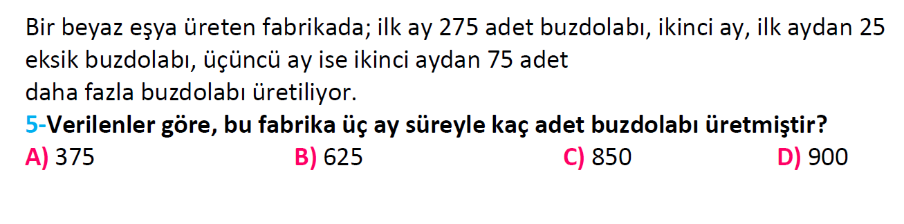 4. Sınıf Türkiye Geneli Kazanım Değerlendirme Sınavı-3