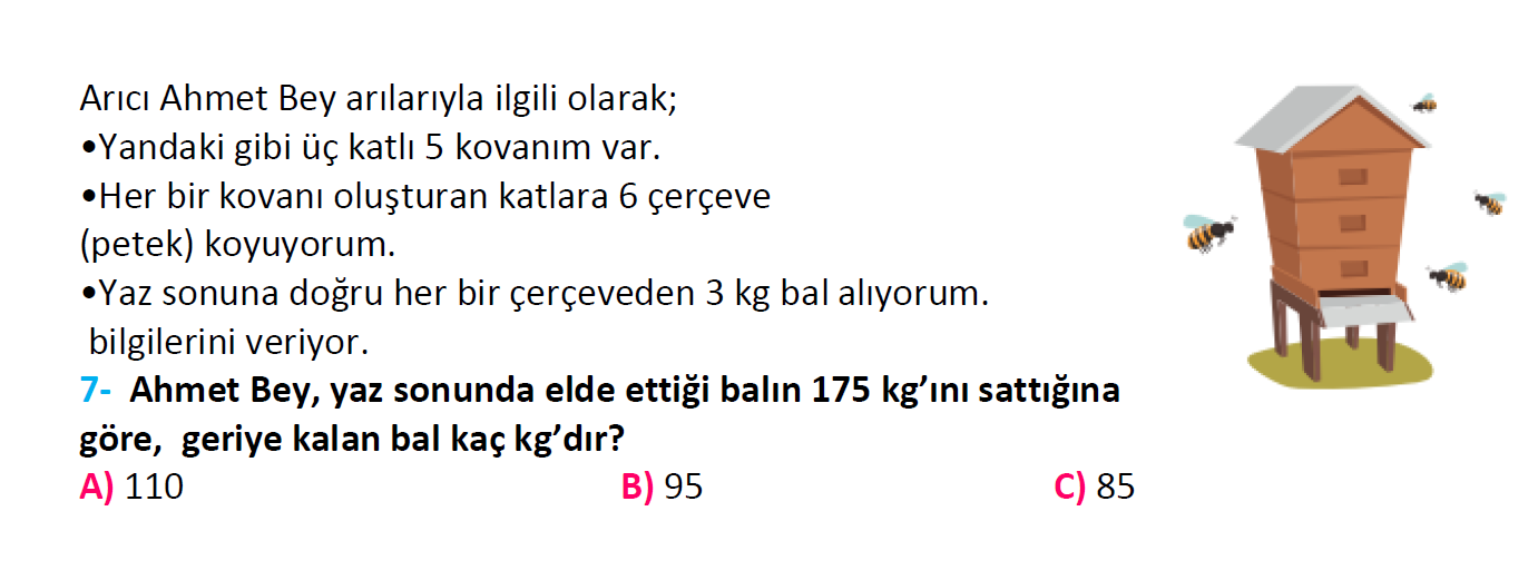 3. Sınıf Türkiye Geneli Kazanım Değerlendirme Sınavı-3