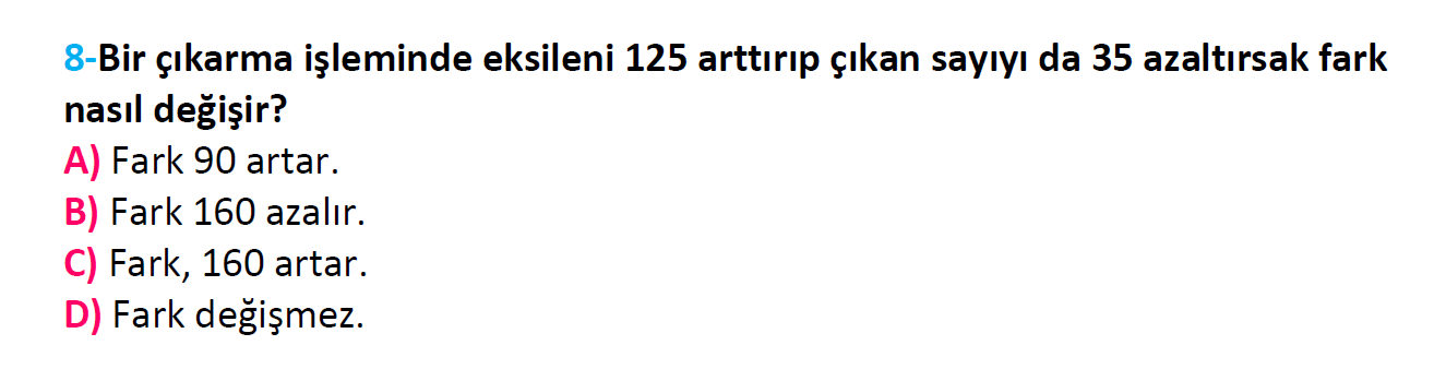 4. Sınıf Türkiye Geneli Kazanım Değerlendirme Sınavı-3