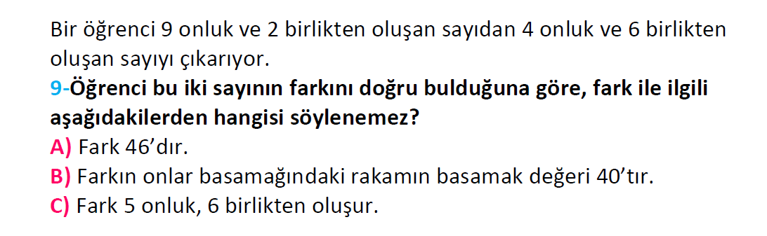 2. Sınıf Türkiye Geneli Kazanım Değerlendirme Sınavı-3