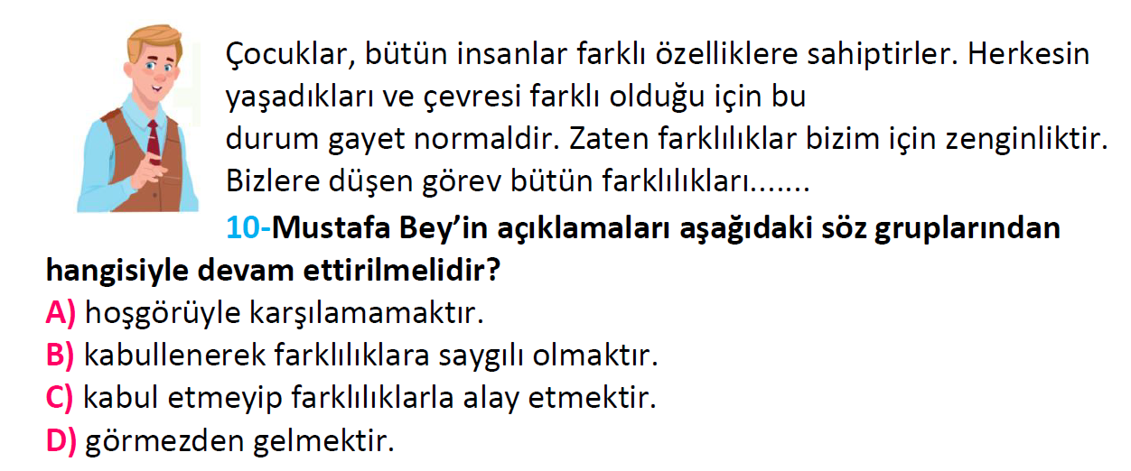 4. Sınıf Türkiye Geneli Kazanım Değerlendirme Sınavı-3