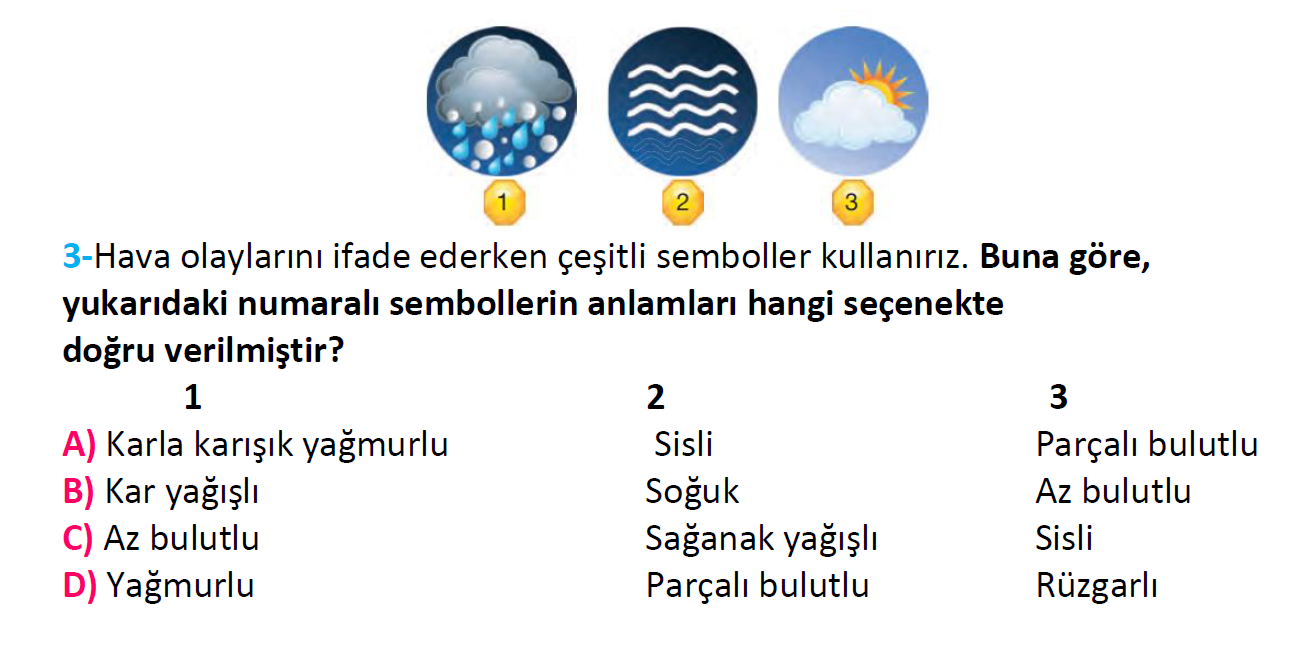 4. Sınıf Türkiye Geneli Kazanım Değerlendirme Sınavı-3