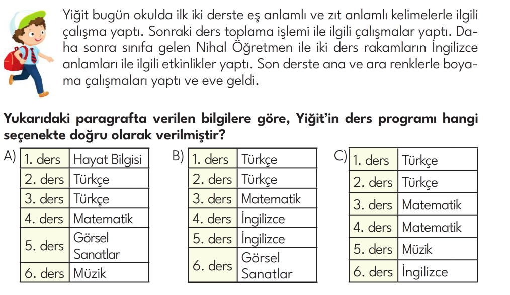 2. Sınıf Ultra Serisi Yeni Nesil Sorular