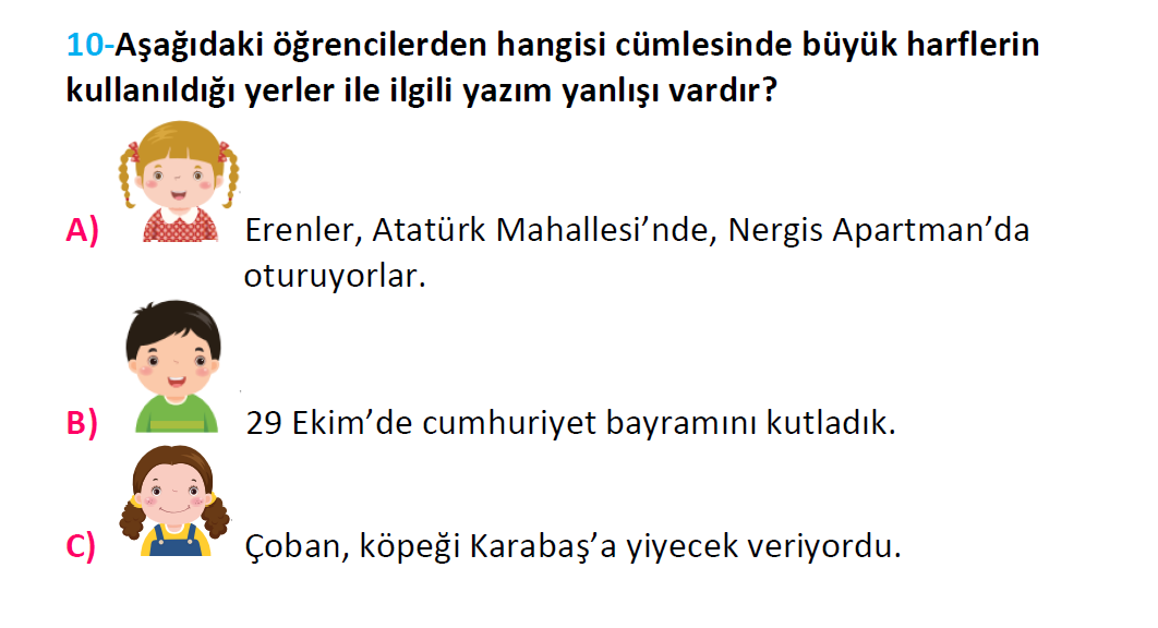 2. Sınıf Türkiye Geneli Kazanım Değerlendirme Sınavı-3