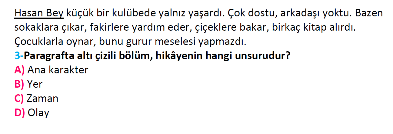 4. Sınıf Türkiye Geneli Kazanım Değerlendirme Sınavı-3