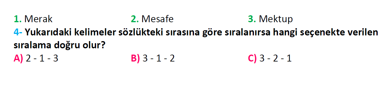 3. Sınıf Türkiye Geneli Kazanım Değerlendirme Sınavı-3