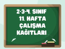 2-3-4. Sınıf 11.Hafta Çalışma Kağıtları